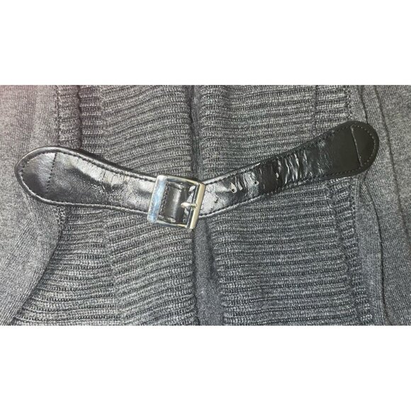 PREMISE STUDIO Women's Size Small Heather Gray Open Cardigan with Built In Belt - Picture 11 of 15